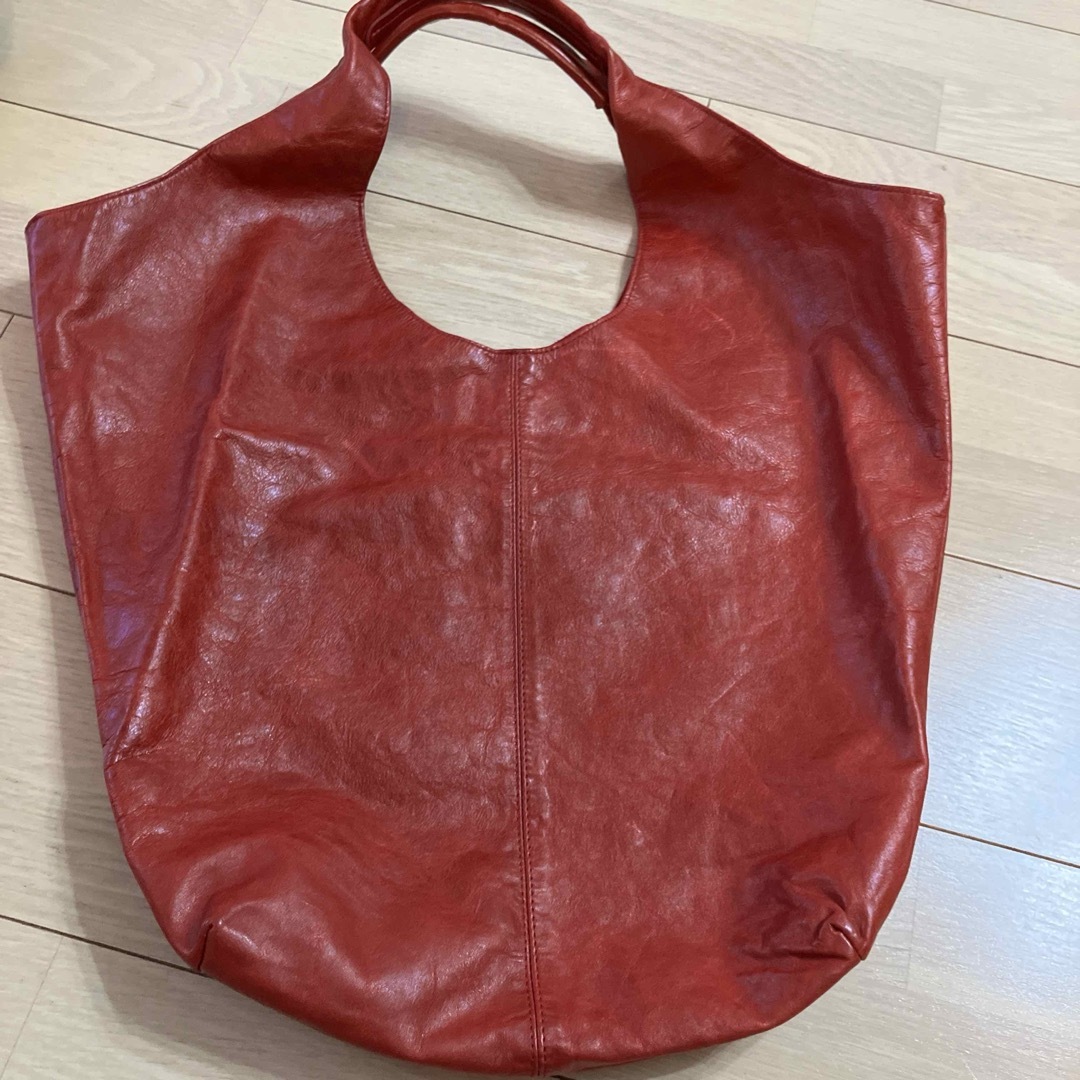 Yohji Yamamoto - 超美品　y's ヨウジヤマモト レザー　トートバッグ 赤　大容量レディース　牛革