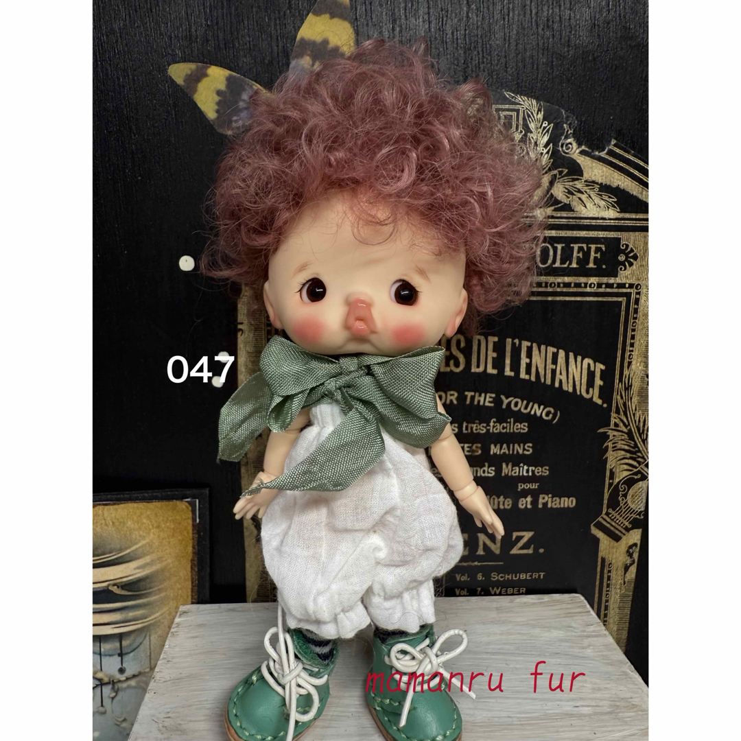 miu047アンティークローズ🐑miumoe dollカルガンラムウィッグ ハンドメイドのぬいぐるみ/人形(人形)の商品写真