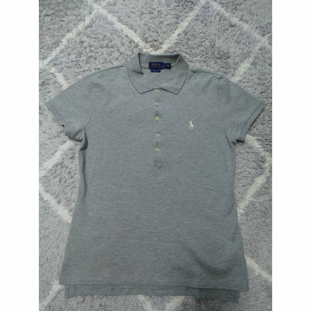 POLO RALPH LAUREN - POLO RALPH LAURENスリムフィットストレッチポロシャツ グレーM