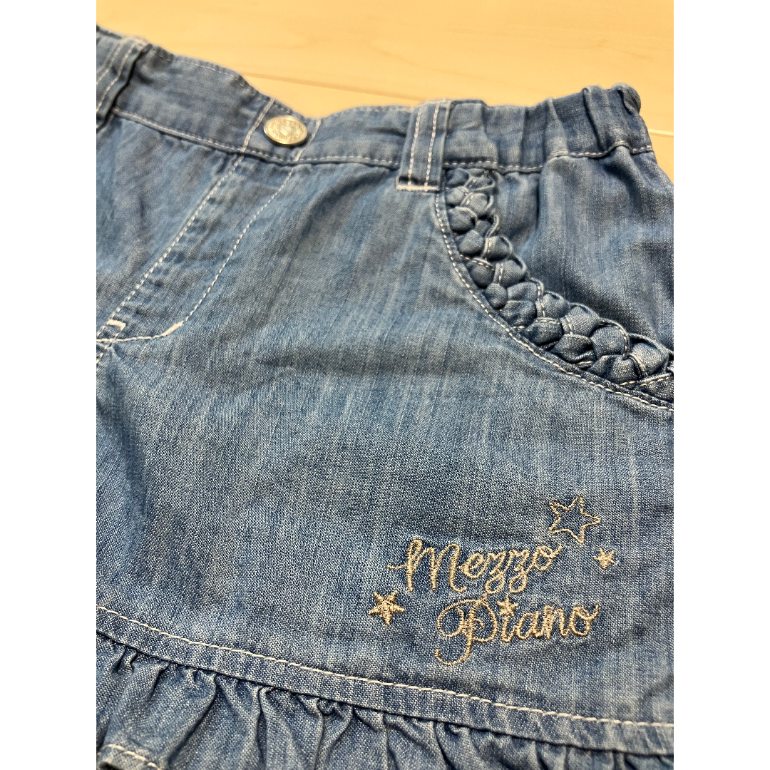 mezzo piano(メゾピアノ)のmezzo piano メゾピアノ フリル付きショートパンツ 120cm キッズ/ベビー/マタニティのキッズ服女の子用(90cm~)(パンツ/スパッツ)の商品写真