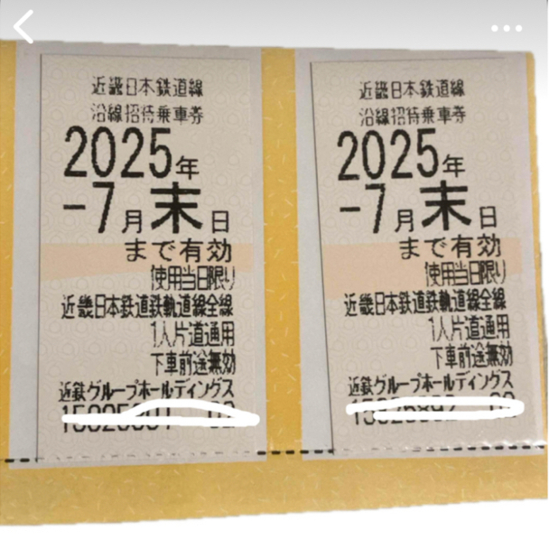 近鉄株主優待乗車券 近畿日本鉄道 株主優待 2枚 ③ チケットの乗車券/交通券(鉄道乗車券)の商品写真