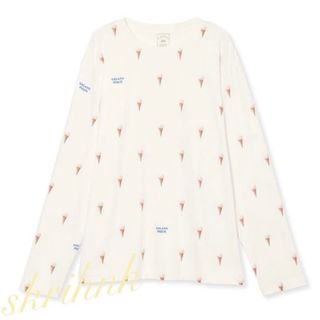 ジェラートピケ(gelato pique)の♡新品♡ジェラートピケ♡アイスクリーム柄ロンT ♡オフホワイト♡白♡長袖Tシャツ(ルームウェア)