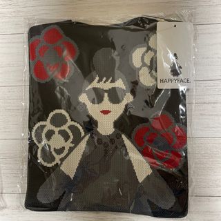 ハッピーフェイス／ロゴ&アイコンデザインのニットバッグ(トートバッグ)