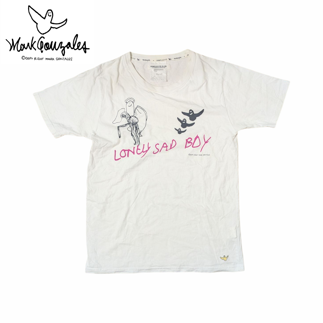Mark Gonzales(マークゴンザレス)のmark gonzales ×シンプリシティ ホワイト 半袖Tシャツ メンズのトップス(Tシャツ/カットソー(半袖/袖なし))の商品写真