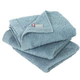 【人気商品】フェイスタオル 今治タオル watawa 3枚セット ブルー 綿 薄(タオル/バス用品)