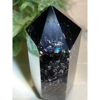 煙水晶　スモーキークォーツ レインボー　ポイント　ポリッシュ　原石(置物)