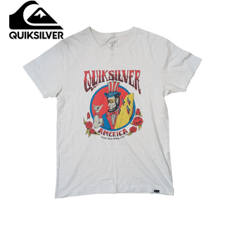 クイックシルバー(QUIKSILVER)のQUIKSILVER ホワイト グラフィックプリント Tシャツ(Tシャツ/カットソー(半袖/袖なし))