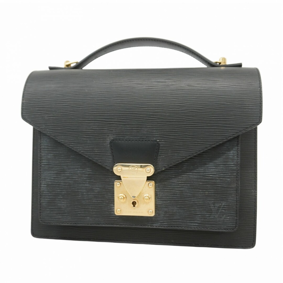 LOUIS VUITTON - 【5ec3252】ルイヴィトン ハンドバッグ エピ モンソー28 M52122  ノワール【中古】レディース