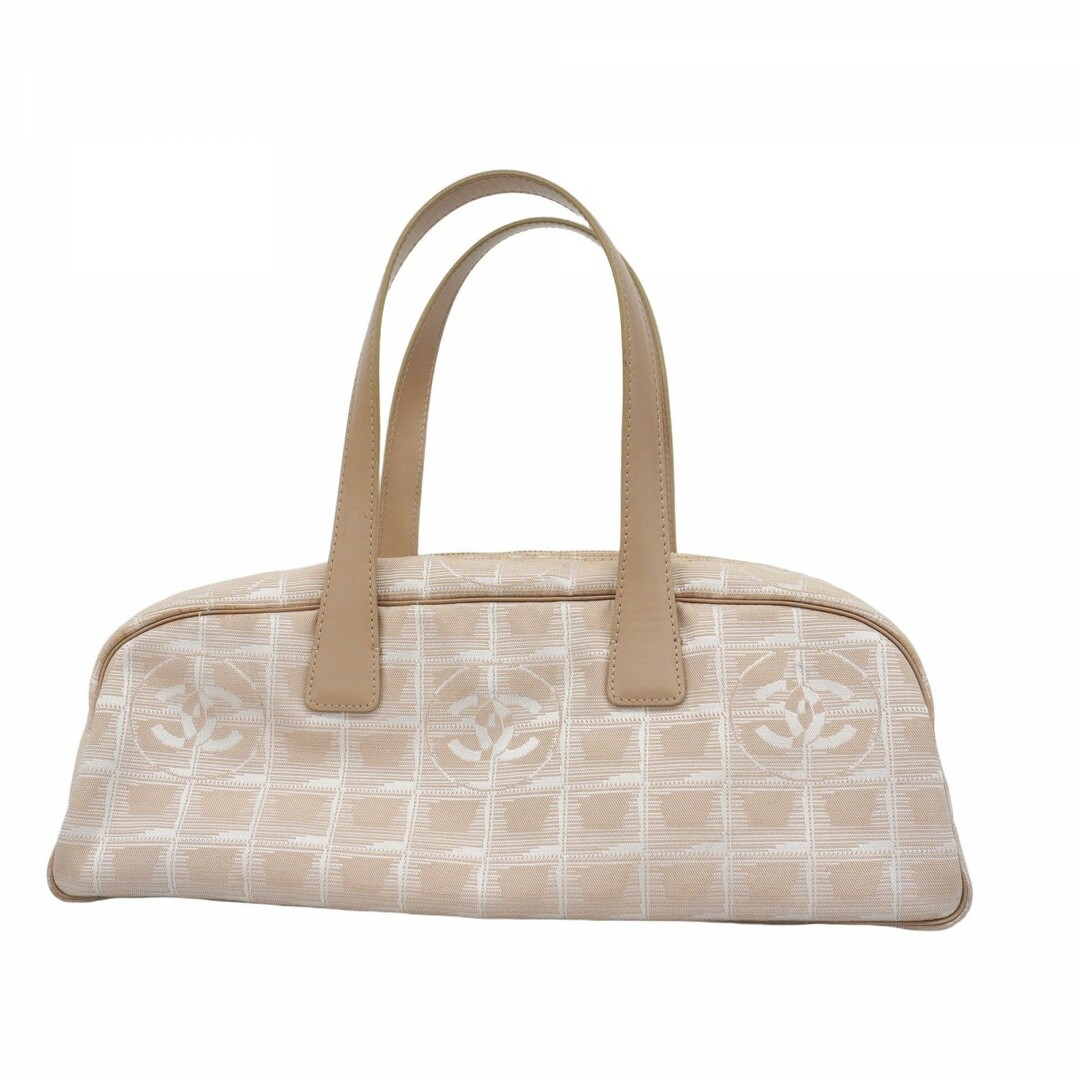 CHANEL - 【5ec3292】シャネル ハンドバッグ ニュートラベル ナイロン ベージュ シャンパンゴールド金具【中古】レディース