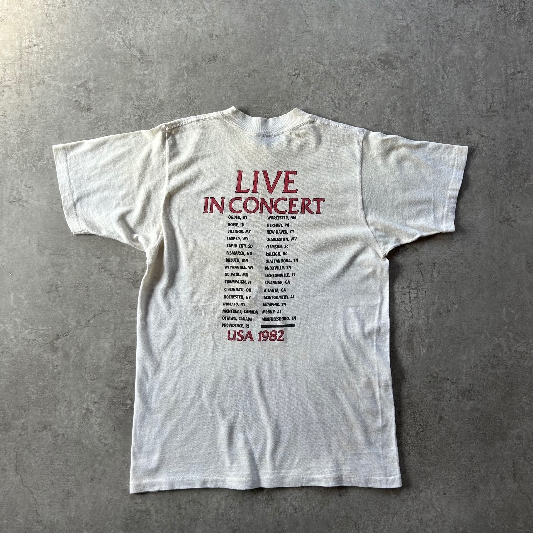 VINTAGE - 80s バリーマニロウ バンドtシャツ/ツアーtシャツ USA製 ホワイト