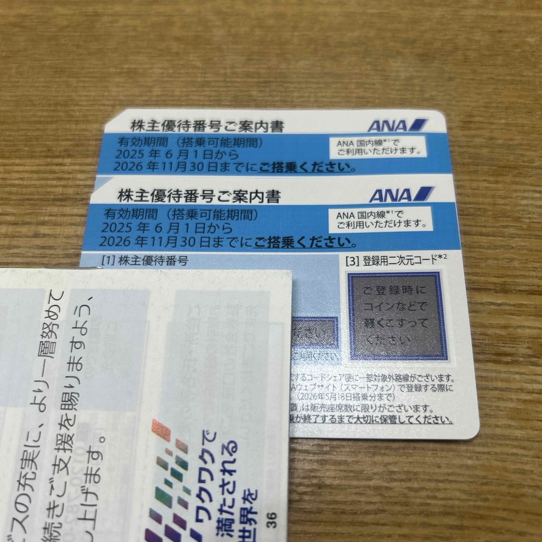 ANA(全日本空輸)(エーエヌエー(ゼンニッポンクウユ))のANA 株主優待 チケットの乗車券/交通券(航空券)の商品写真