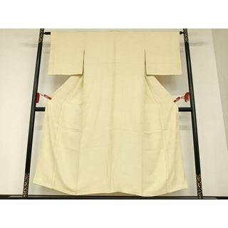 平和屋着物■上質な色無地　よろけ縞地紋　枯れ色　正絹　逸品　未使用　AAAS7174zg(着物)