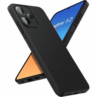 LAYJOY Xiaomi Redmi 12 5G ケース ソフト シリコン 黒(その他)