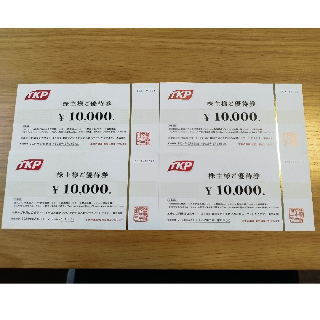 【エ様専用】TKP(tkp) ティーケーピー 株主優待 40,000円分 チケットの優待券/割引券(その他)の商品写真