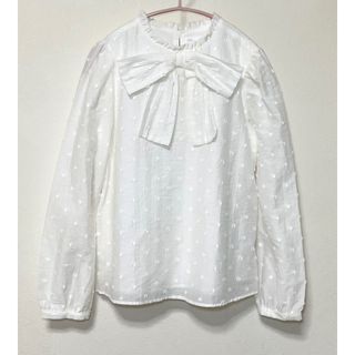 ザラキッズ(ZARA KIDS)のZARA KIDS ビッグ リボン フリル ブラウス 160 164 新品(ブラウス)