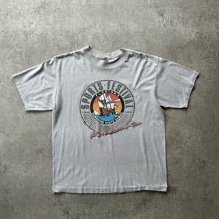 ヴィンテージ(VINTAGE)の80s ヴィンテージtシャツ USA製 ライトグレー XL セブンイレブン  (Tシャツ/カットソー(半袖/袖なし))