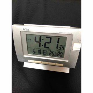 pyxis 目覚まし時計 置き時計 温度 湿度 カレンダー(置時計)