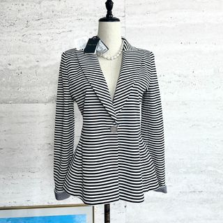 ジョルジオアルマーニ(GIORGIO ARMANI)の新品タグ付★GIORGIOARMANI★ロゴボタン★ペプラム★ジャケット(ブルゾン)