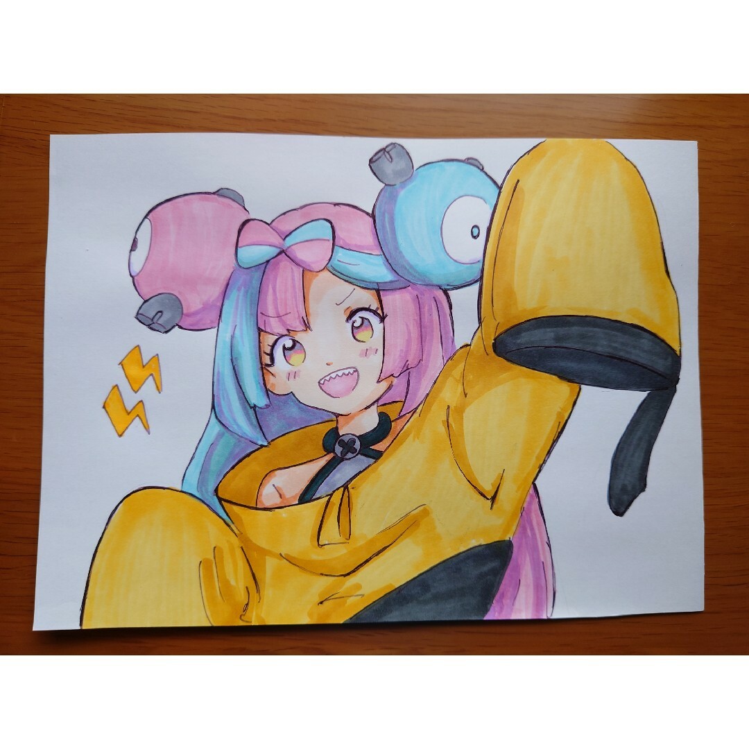 ナンジャモ 手描きイラスト ファンアート ポケモン ポケットモンスター エンタメ/ホビーのおもちゃ/ぬいぐるみ(キャラクターグッズ)の商品写真