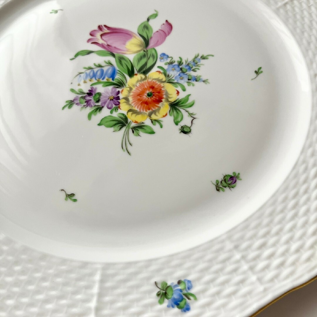 【冬バーゲン★特別送料無料！】 HEREND ヘレンド BT チューリップの花束 大皿 プレート 食器