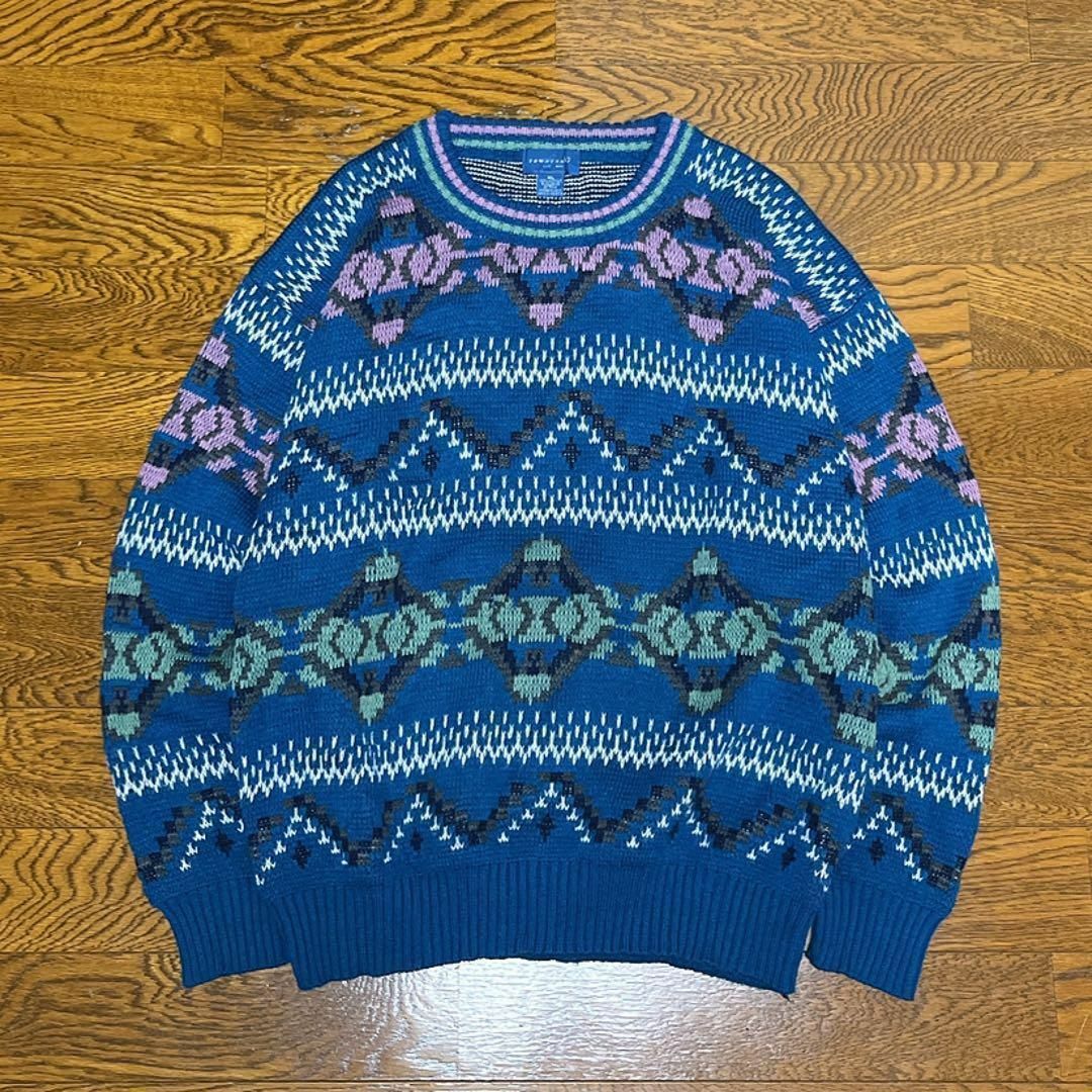 TOWNCRAFT - 80-90s USA製 TOWNCRAFT タウンクラフト ニット 総 TOWNCRAFT - 80-90s USA製 TOWNCRAFT タウンクラフト ニット 総