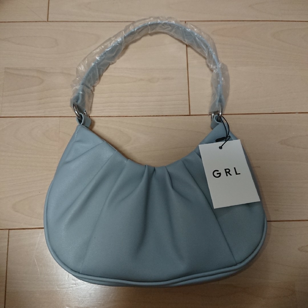 GRL(グレイル)のGRL グレイル 2way タックレザーショルダーバッグ tr586 ブルー レディースのバッグ(ショルダーバッグ)の商品写真