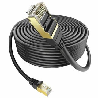 LANケーブル 屋外用 ランケーブル CAT6準拠 PoE対応 20m コネクタ(PC周辺機器)