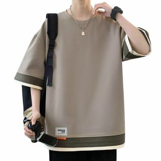【人気！】[GUTHONG] Tシャツ メンズ 半袖 メンズ 七分袖 夏服 レイ(その他)