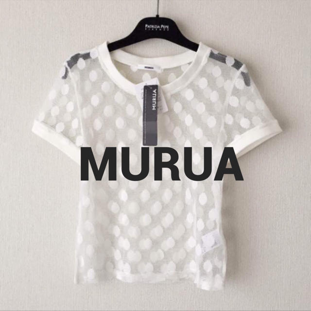 MURUA(ムルーア)の【新品】MURUAシースルーカットソー レディースのトップス(カットソー(半袖/袖なし))の商品写真