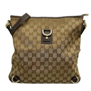 グッチ(GUCCI)のGUCCI(グッチ) ショルダーバッグ GG柄/アビー 131326 ベージュ×ダークブラウン レザー(ショルダーバッグ)