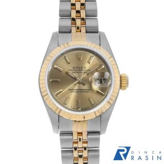 ロレックス(ROLEX)のロレックス デイトジャスト 69173 シャンパン バー T番 レディース 中古 腕時計(腕時計)