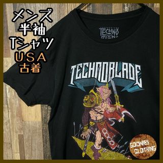 アニマル キャラクター ゲーム メンズ ブラック M USA古着 半袖 Tシャツ(Tシャツ/カットソー(半袖/袖なし))
