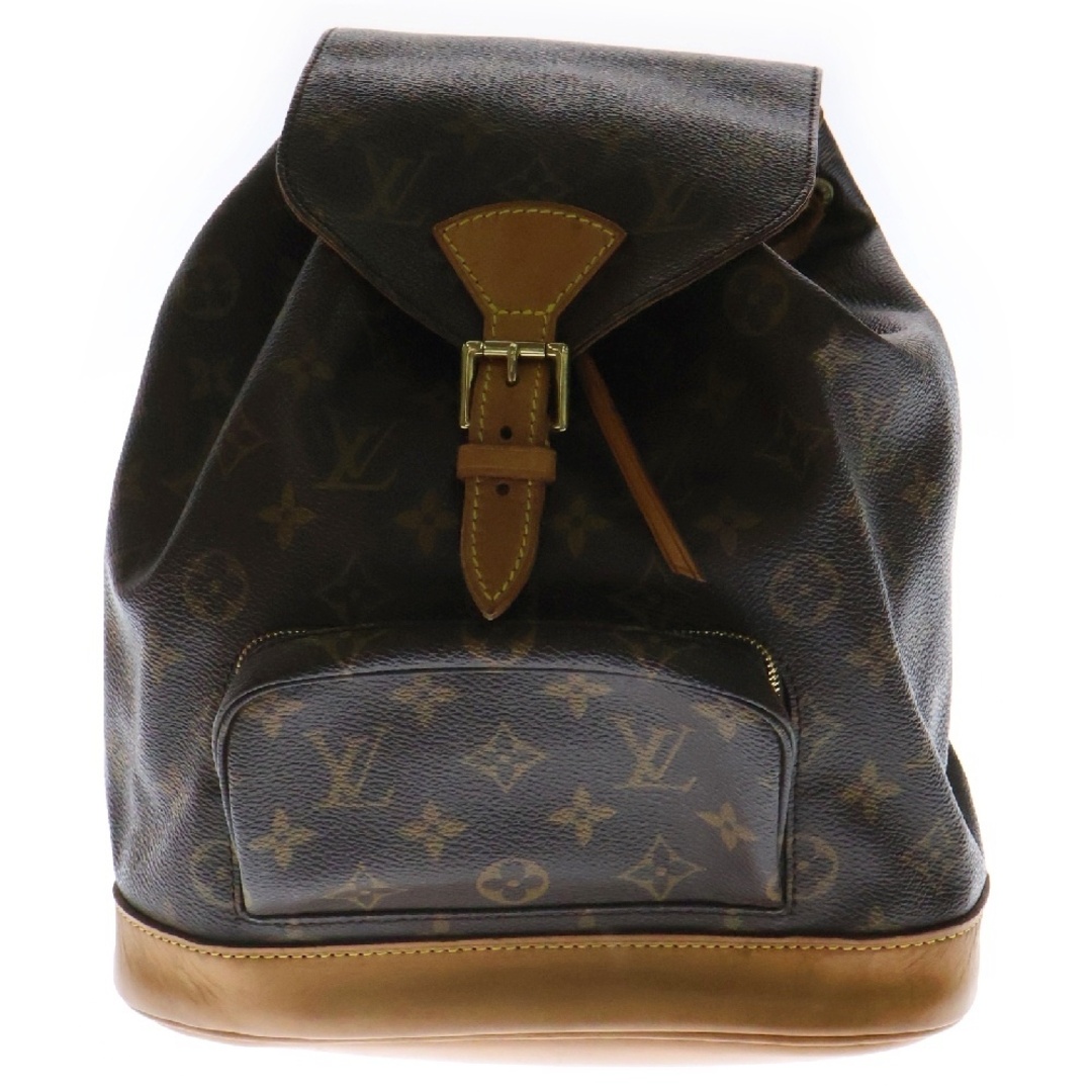 LOUIS VUITTON - LOUIS VUITTON ルイヴィトン モノグラム モンスリMM バックパック リュック ブラウン PVCレザー M51136