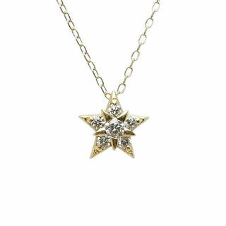 ダイヤモンドスターデザインネックレス K18 0.20ct 1.9g(ネックレス)
