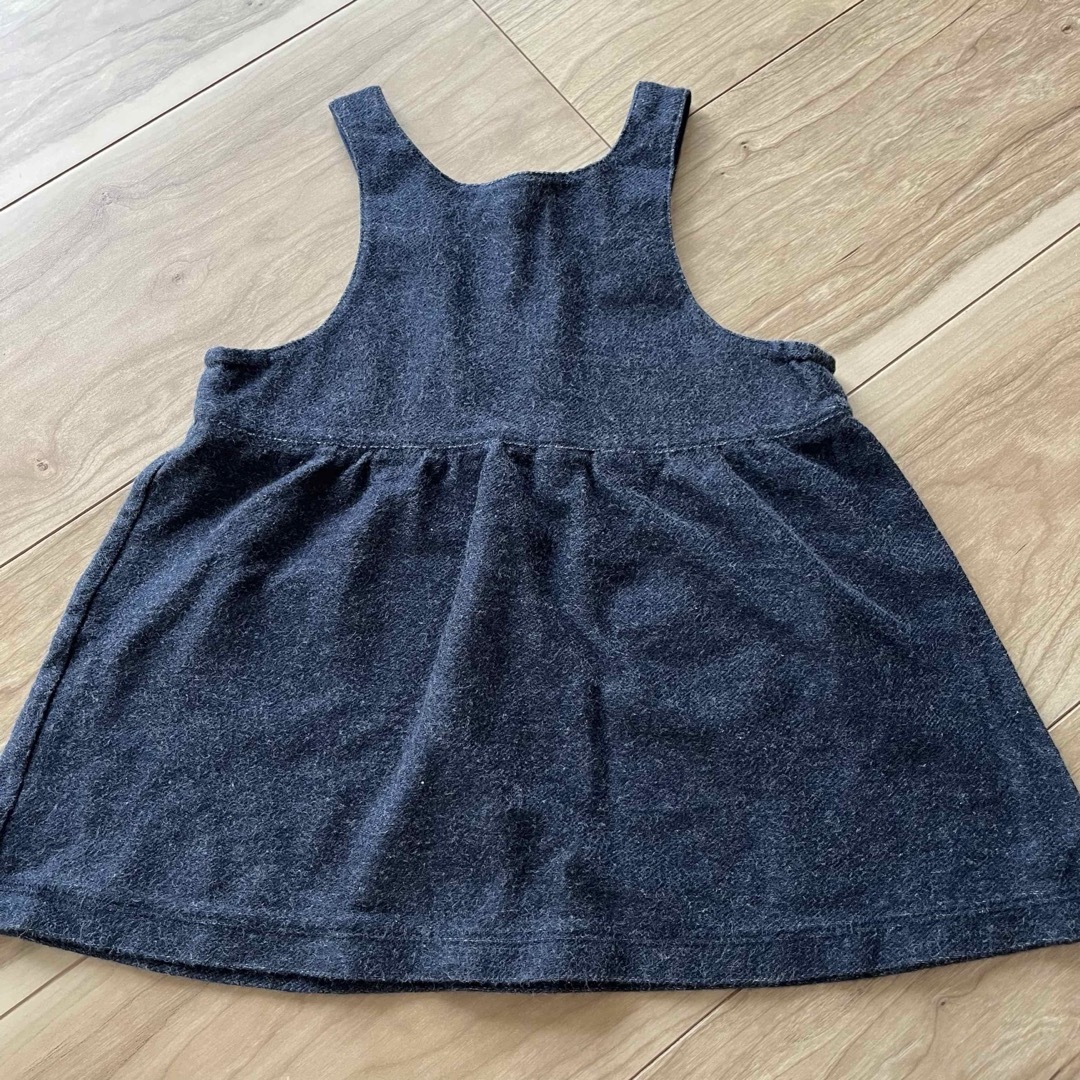 mikihouse(ミキハウス)のミキハウス デニム風ワンピース 70-80 キッズ/ベビー/マタニティのベビー服(~85cm)(ワンピース)の商品写真