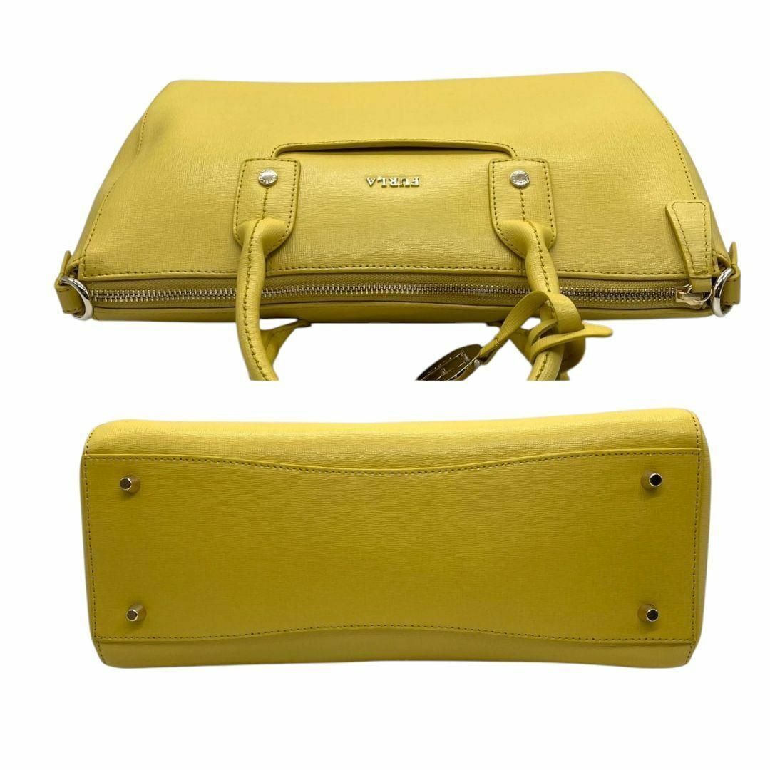 FURLA - 美品 フルラ ハンドバッグ 2way 黄 リンダ レザー