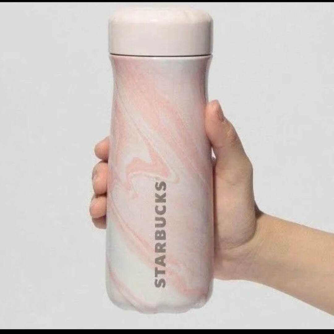 Starbucks(スターバックス)の6800円→5800円!スタバSAKURAステンレスボトルS'wellマーブル キッズ/ベビー/マタニティの授乳/お食事用品(水筒)の商品写真