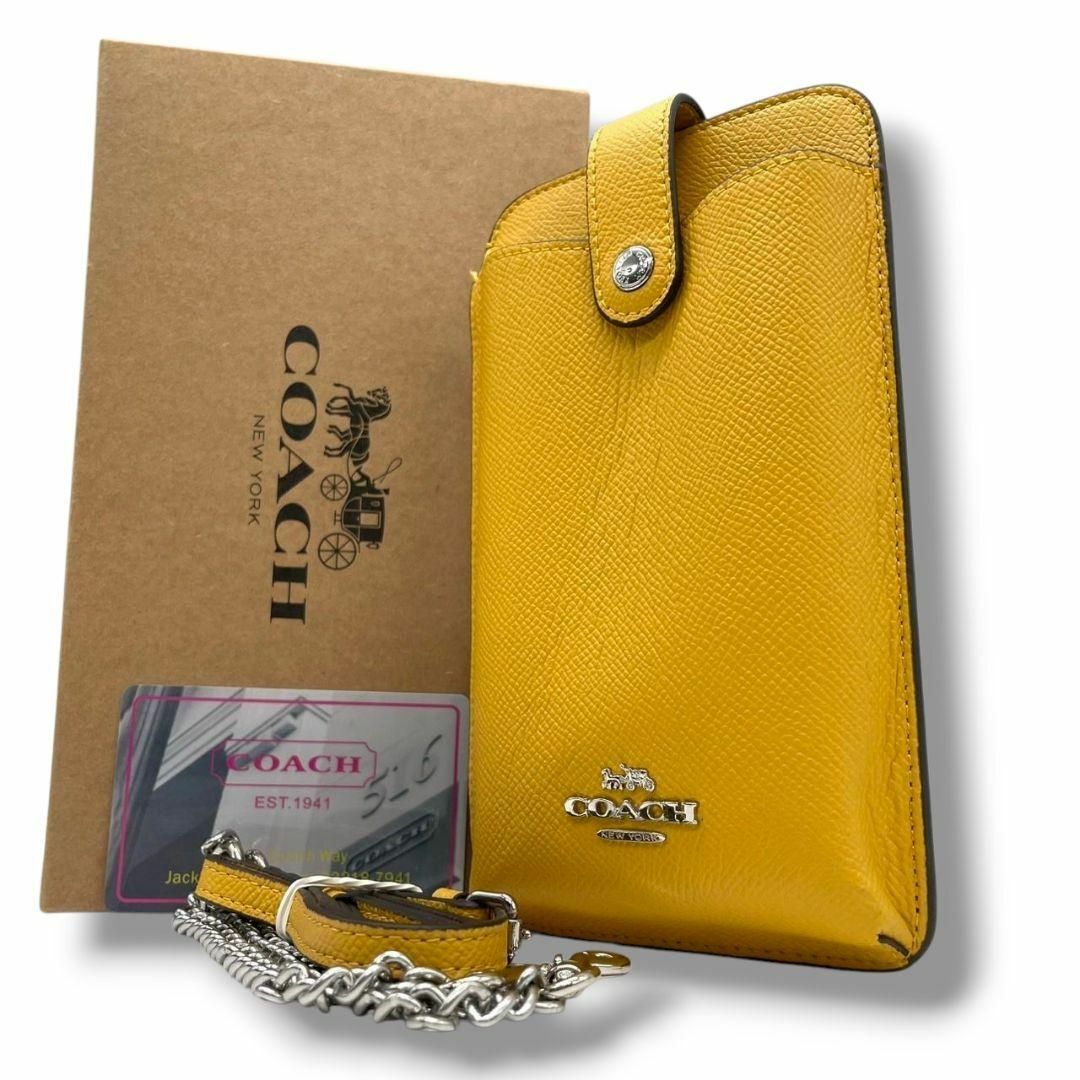 COACH - 極美品　コーチ　ショルダーバッグ　イエロー　coach 黄色　サコッシュ　m4
