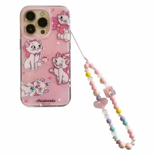 【特価商品】マリーちゃん スマホケース ビーズ ストラップ付き iPhone14(その他)