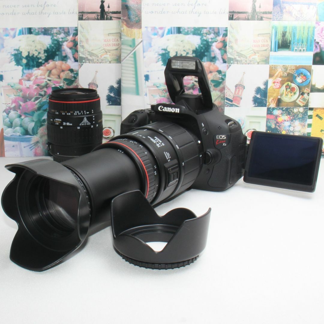Canon - ❤️新品カメラバック付❤️Canon EOS kiss x5 超望遠ダブルレンズ