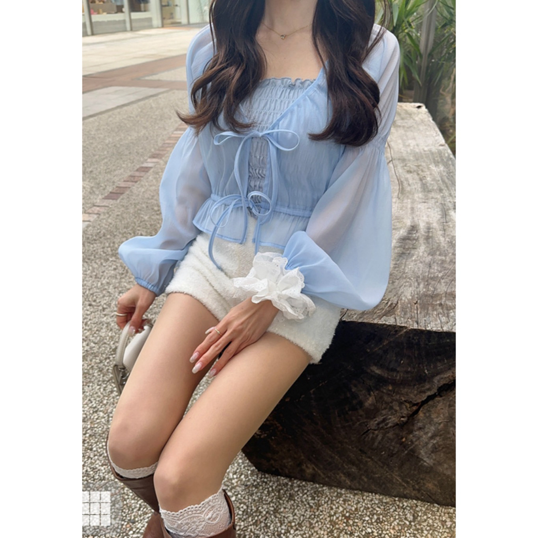 GRL(グレイル)のGRL 服dk1401 水色 レディースのトップス(シャツ/ブラウス(長袖/七分))の商品写真