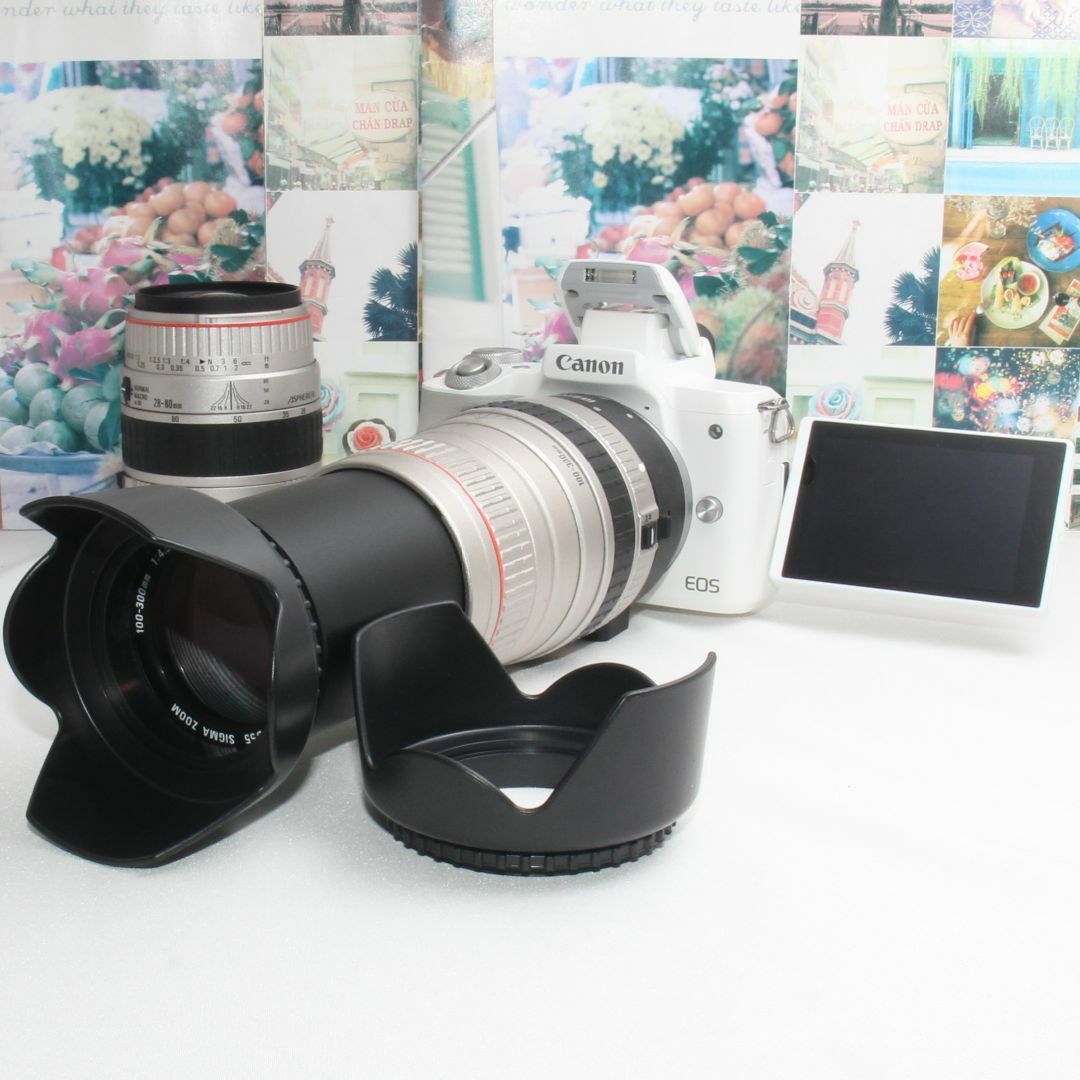 Canon - ❤️予備バッテリー付❤️Canon EOS kiss M2 超望遠ダブルズーム