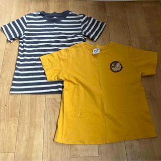 ジーユー(GU)のジーユー　GU 鬼滅の刃　善逸　黄色/ネイビー　ボーダー　Tシャツ　2枚セット(Tシャツ/カットソー)