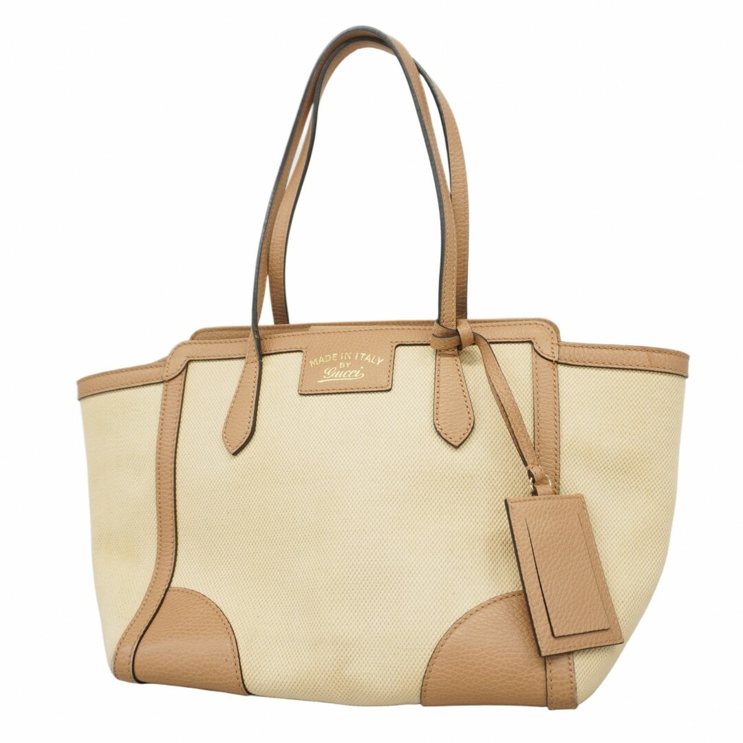 GUCCI - 【5ec3749】グッチ トートバッグ スウィング 354408 キャンバス ブラウン ベージュ ゴールド金具【中古】レディース