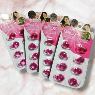 エリップス(ellips)の未使用 4シートセット エリップス ヘアオイル ピンク モロッカンオイル コスメ(トリートメント)