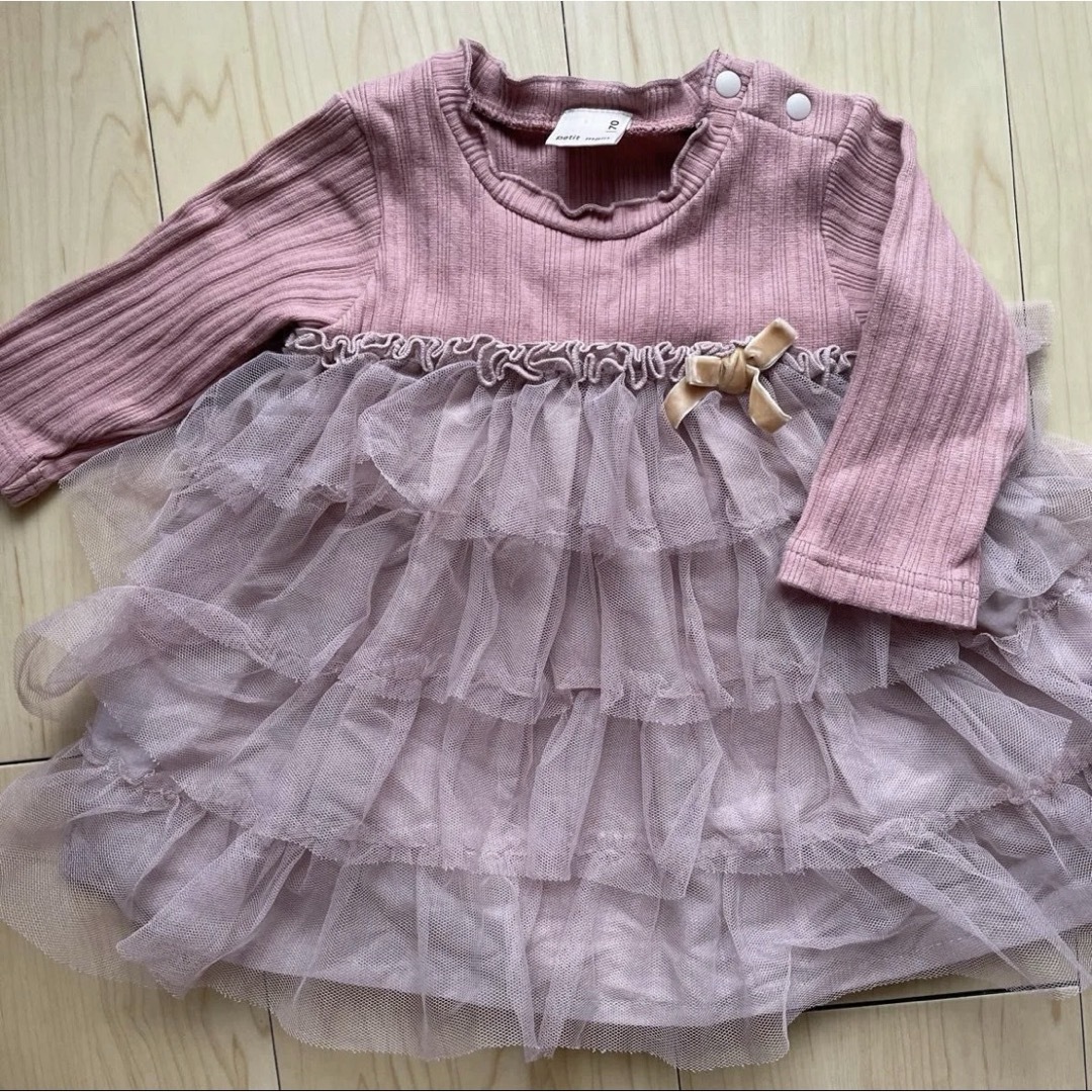 petit main(プティマイン)のベビーロンパース プティマイン キッズ/ベビー/マタニティのベビー服(~85cm)(ロンパース)の商品写真