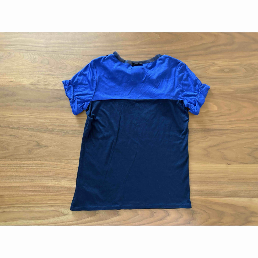 【売り切り御免！】 LANVIN - Bleu en LANVIN en リボン ネックレス Tシャツ Bleu Tシャツ(半袖+袖なし)