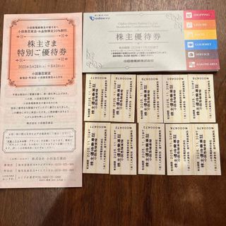 小田急電鉄株式会社10枚　株主優待券つき(鉄道乗車券)