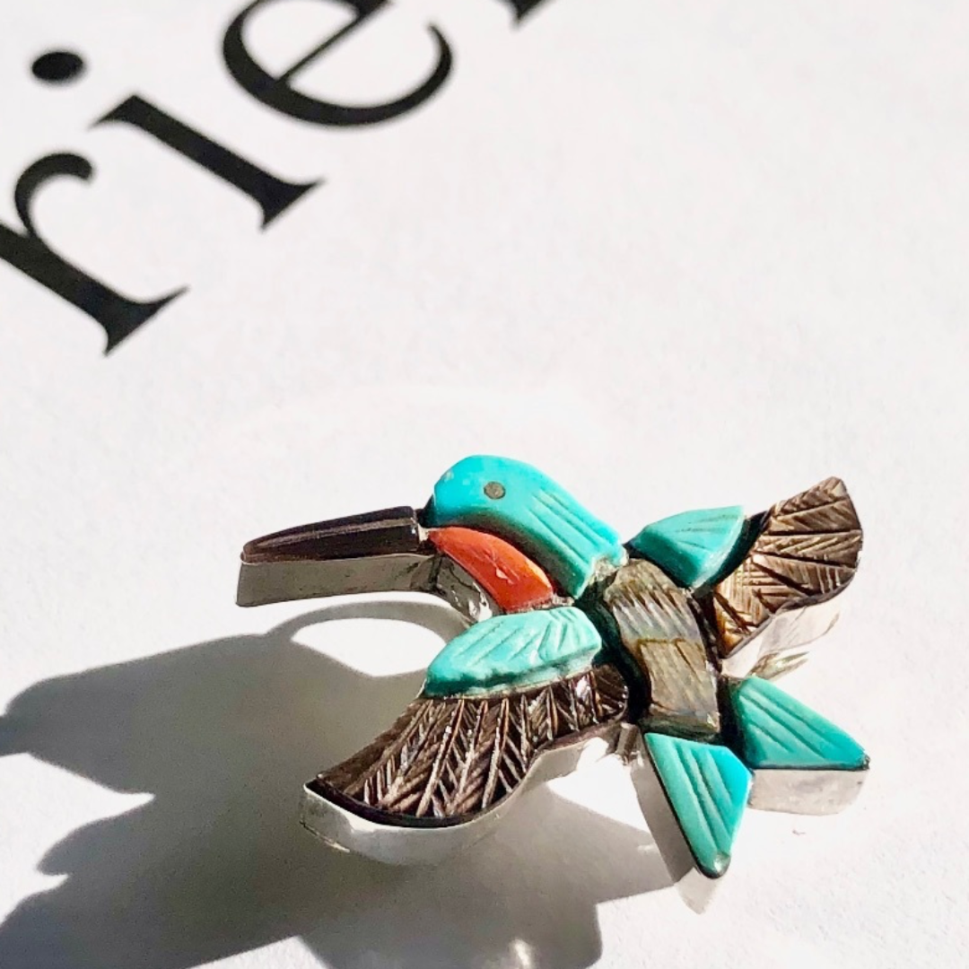日本初の INDIAN JEWELRY - ヴィンテージ ハチドリ 蜂鳥 ハミングバード アクセサリー