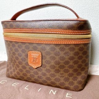 セリーヌ(CELINE)の美品✨CELINE バニティバッグ ポーチ PVC レザー マカダム トリオンフ(ハンドバッグ)